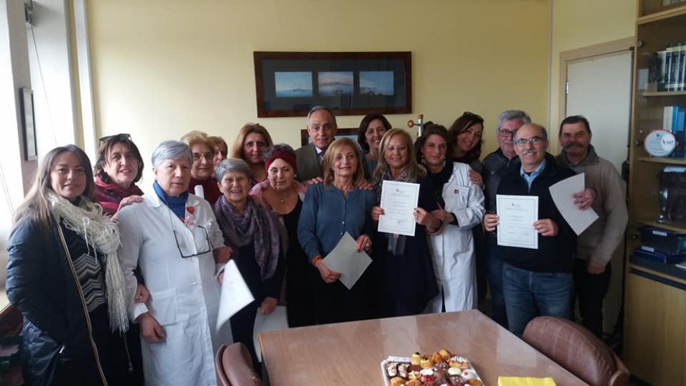 Attestato di benemerenza ai volontari della LILT Napoli