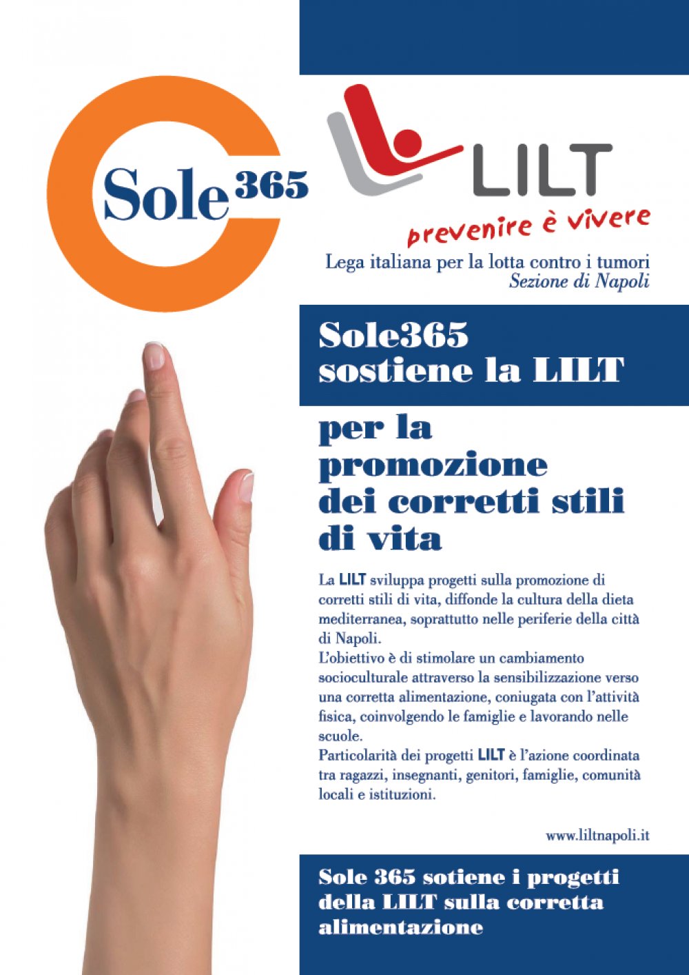 Sole 365 sostiene la LILT